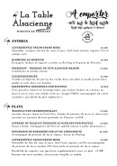 Menu La Table Alsacienne 24 - La carte à emporter