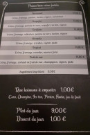 Menu La Bonne Table - Les pizzas base crème fraiche