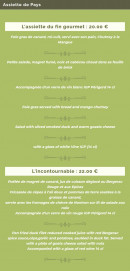 Menu Hôtel de France - L' assiette de pays
