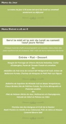 Menu Hôtel de France - Les menus
