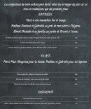 Menu Les terrasses de la côte rouge - L'ardoise