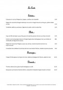 Carte et menu de La P'tite Factory à Sainte Alvere — Les plats à la carte