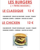 Menu Le Casse Dalle - Les burgers