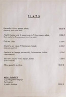 Menu La Papeterie - Les plats et menu enfants