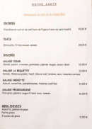 Menu La Papeterie - La carte