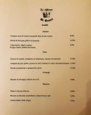 Menu Château de Saint Geniès - La carte du midi