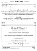 Menu Côté Jardins - Les milk-shakes, sorbets, desserts,...