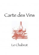 Menu Le Chabrot - carte de vins Le Chabrot Riberac