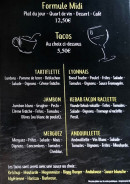 Carte et menu de Au Pont De La Cité à Coulounieix Chamiers — Les formules midi et tacos