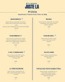 Menu La Pizzeria Juste La - Les pizzas
