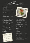 Menu Le Cedre Vert - entrées, plats, desserts