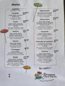 Carte et menu de Les Terrasses De Saint-Martin à Saint Martin de Fressengeas — Les galettes