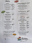 Carte et menu de Les Terrasses De Saint-Martin à Saint Martin de Fressengeas — Les extras, entrées, ...