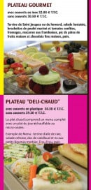 Menu Baud - Le plateau gourmet et plateau deli-chaud