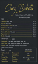 Carte et menu de Brasserie de l'Île-de-France à Besancon — Les plats, salades et desserts