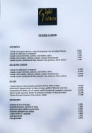 Menu Café Vaîtes - Les entrées, salades, plats et desserts