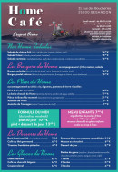 Menu Home Café - La carte