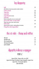 Menu Le Maharajah - Les desserts, les thés et cafés ...