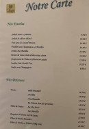 Menu Auberge des 3 Ponts - Les entrées et poissons