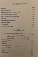 Menu Auberge des 3 Ponts - Les desserts et glaces
