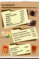 Menu Express O Live - Les desserts