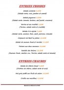 Menu Les Balcons De La Perche - Les entrées
