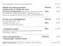 Carte et menu de L'Auberge du Pont du Diable Chez Boscher à Crouzet Migette — page 1