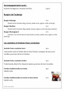 Carte et menu de L'auberge du château de joux à La Cluse et Mijoux — Les burgers, assiettes, ...