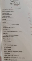 Carte et menu de Chez Roméo et Patricia à Nans Sous Sainte Anne — Coupes glacées