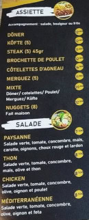 Menu L'ottantic - Les assiettes et salades