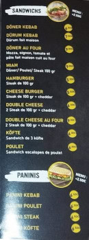 Menu L'ottantic - Les sandwichs et paninis