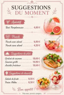 Carte et menu de La table Comtoise à Etupes — Suggestions du moment