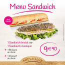 Menu Poulaillon - Menu sandwich à 9.9€