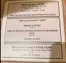 Menu Le Chaudron - Les menus