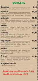 Menu Nonna Pizza - burgers