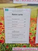 Carte et menu de Ferme Auberge du Rondeau à Lavans Vuillafans — La carte