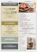 Carte et menu de 3 Brasseurs à Sochaux — Les formules, desserts, gaufres,...