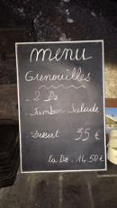 Carte et menu de Auberge la Perdrix à Hauterive la Fresse — Exemple de menu