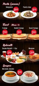 Menu O'Zey - Pasta, toast, kahvalti,...