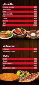 Menu O'Zey - Assiettes, lahmacun et pidès 