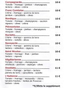 Menu Pizza Relax - Les pizzas suite