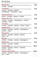 Menu Pizza Relax - Les pizzas