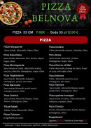 Menu Belnova - Les pizzas