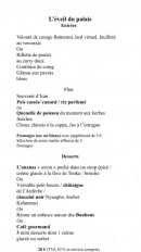 Menu L'Agopé - Le menu éveil du palais