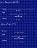Menu Mamounia - Les menus