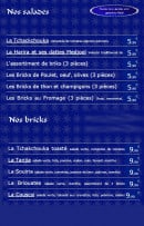 Menu Mamounia - Les salades et bricks