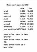 Menu Oto - La carte