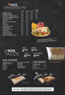 Menu Istanbul Kebab - Les sandwichs, tacos