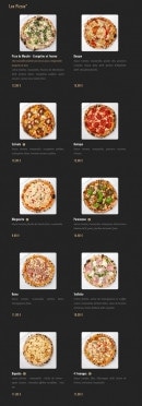 Menu Pizza Cosy - Les pizzas