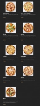Menu Pizza Cosy - Les pizzas (suite)